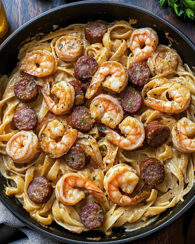 Cajun-Shrimp-and-Sausage-Pasta-Recipe