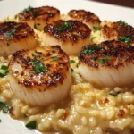 Champagne-Risotto-with-Brown-Butter-Scallops-Recipe