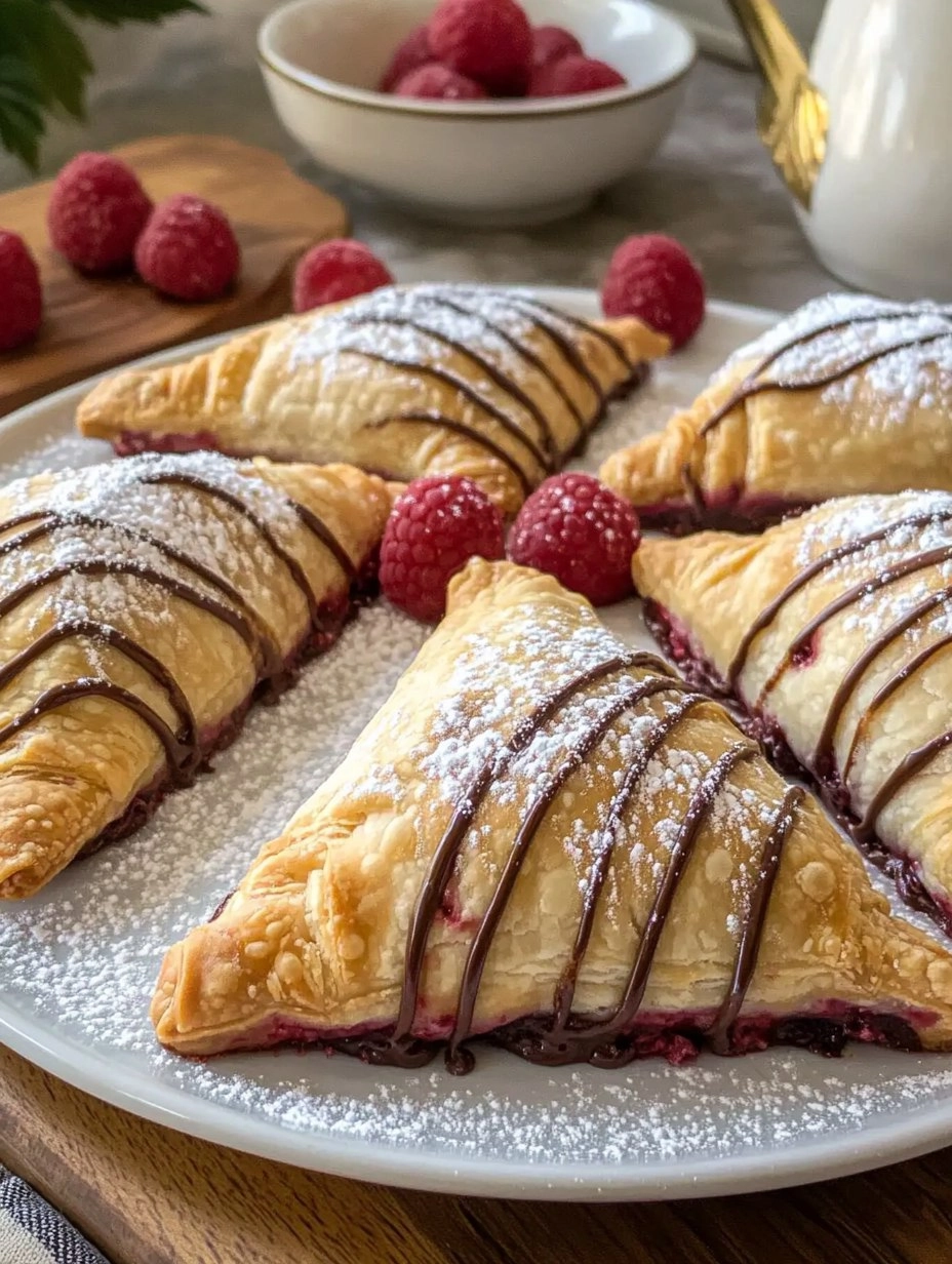 Chocolate Raspberry Cheesecake Turnovers