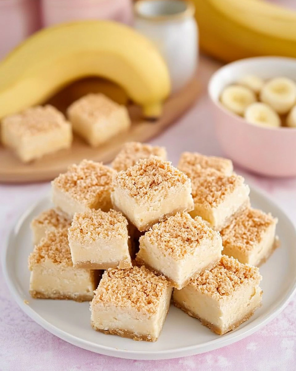 Easy Banana Pudding Fudge Squares with a Nilla Wafer Crunch