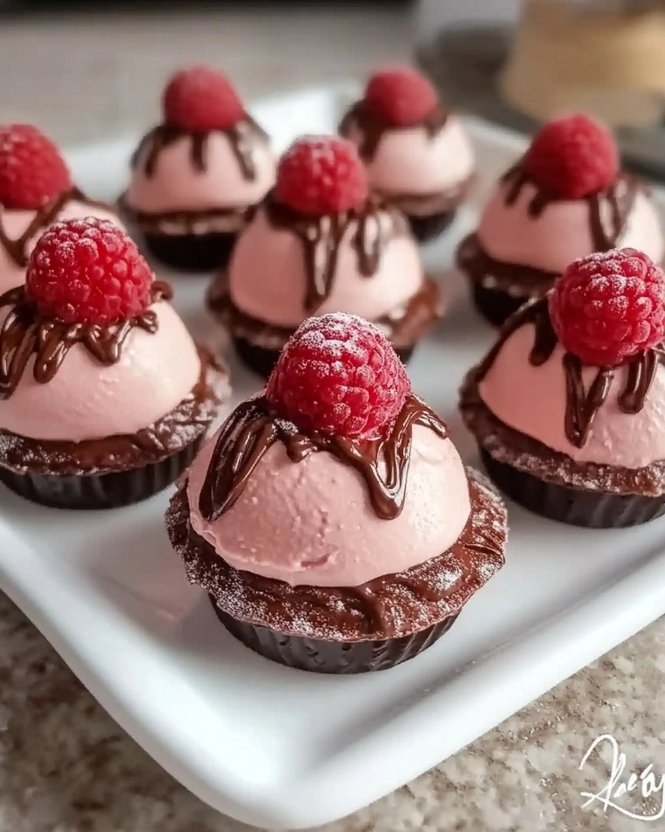 Easy Chocolate Raspberry Mousse Domes