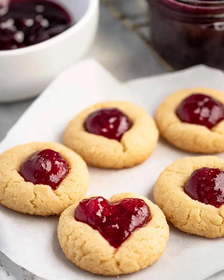 Easy-Jam-Thumbprint-Cookies-with-a-Heart-Shaped-Twist-Recipe