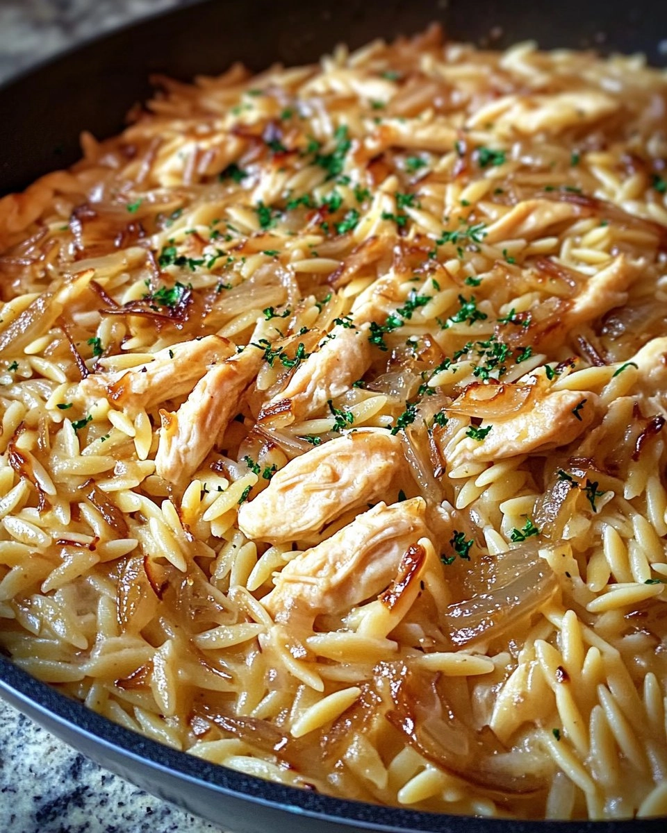 French Onion Chicken Orzo 117 French Onion Chicken Orzo