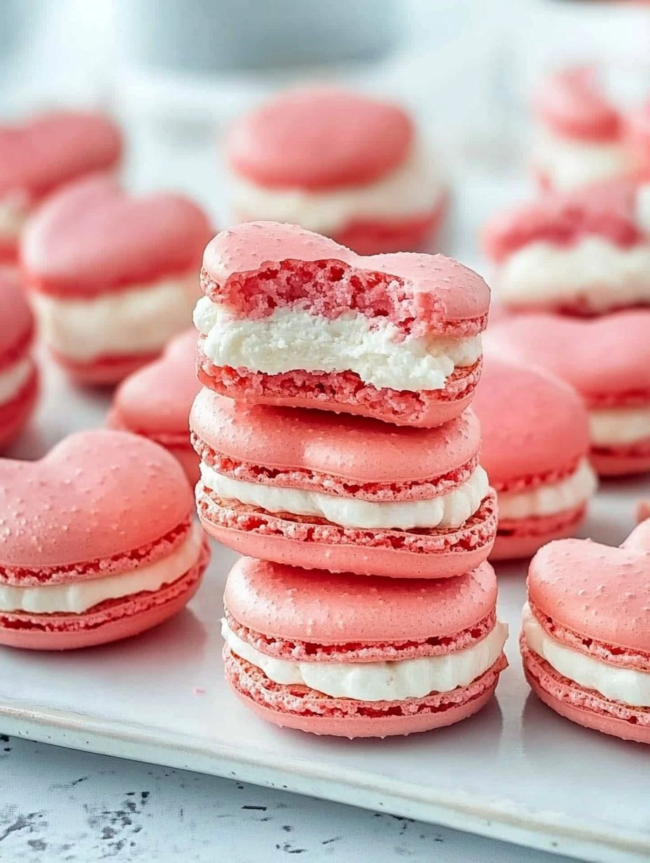 Galentine’s Brunch Foods : Heart-Shaped Macarons