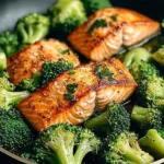 One-Skillet-Garlicky-Salmon-Broccoli-Recipe