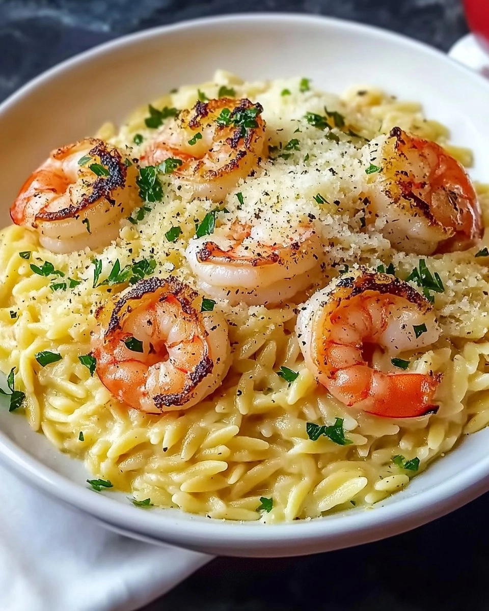 Parmesan Orzo with Shrimp