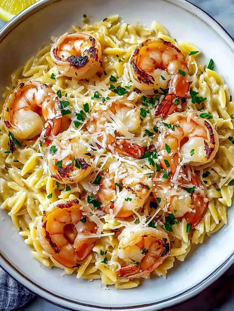 Parmesan Orzo with Shrimp