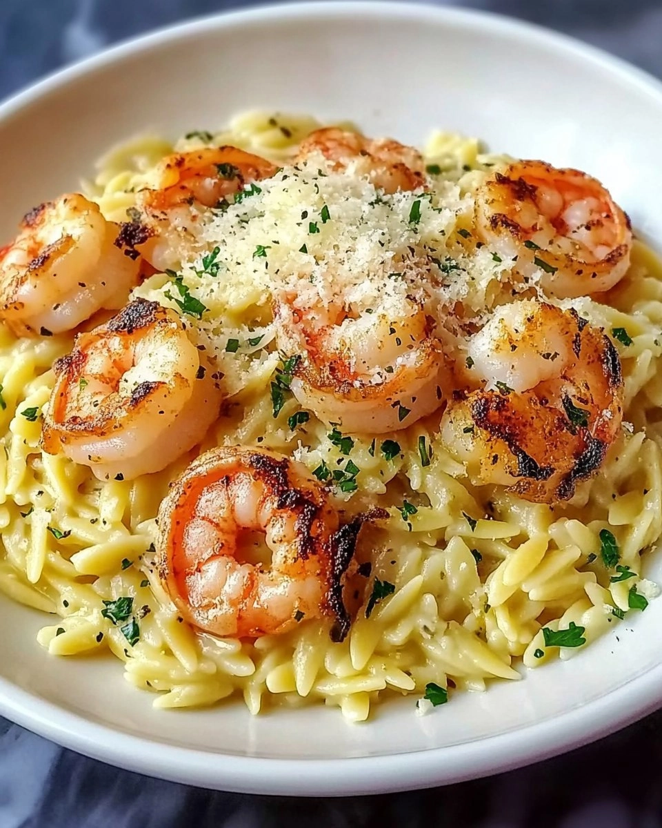Parmesan Orzo with Shrimp