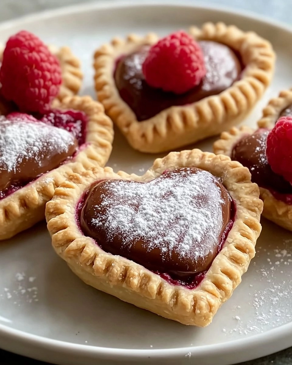Raspberry Nutella Heart Pies