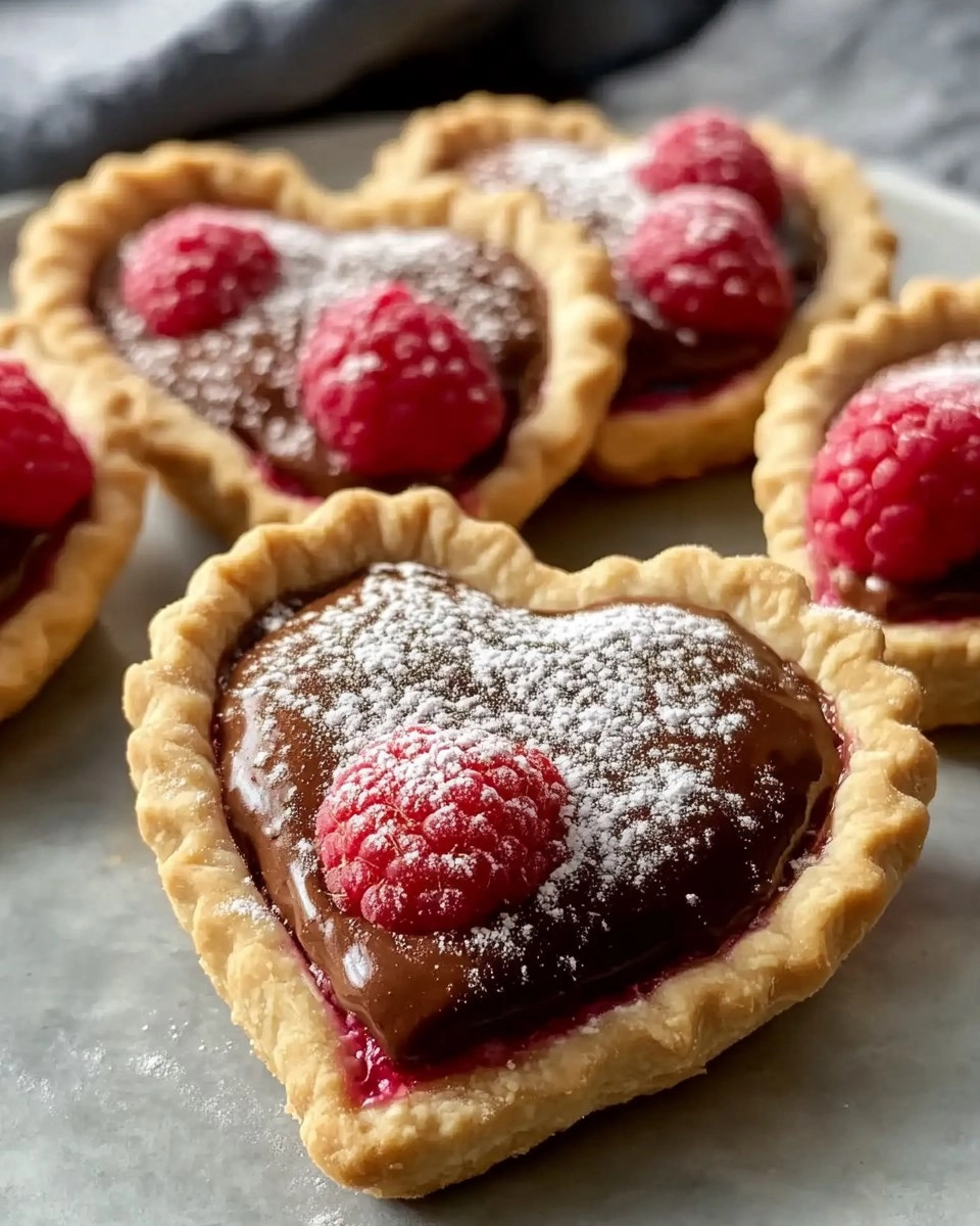 Raspberry Nutella Heart Pies