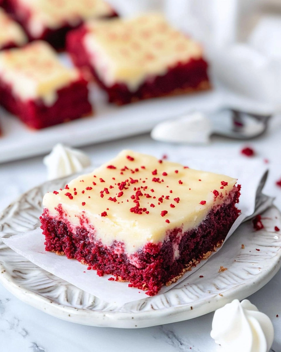 Red Velvet Cookie Bars