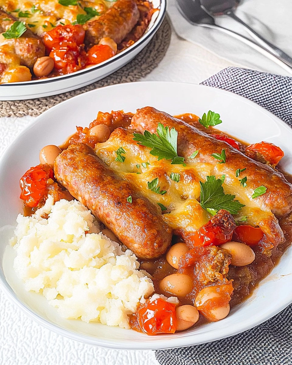 Sausage, Butter Bean & Tomato Tray Bake 110 Sausage, Butter Bean & Tomato Tray Bake