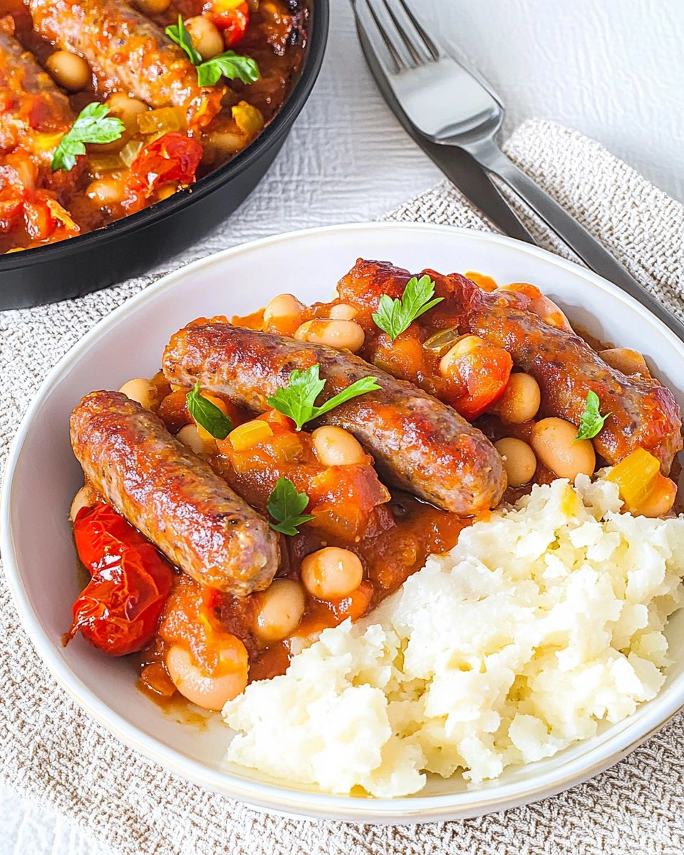 Sausage, Butter Bean & Tomato Tray Bake 112 Sausage, Butter Bean & Tomato Tray Bake