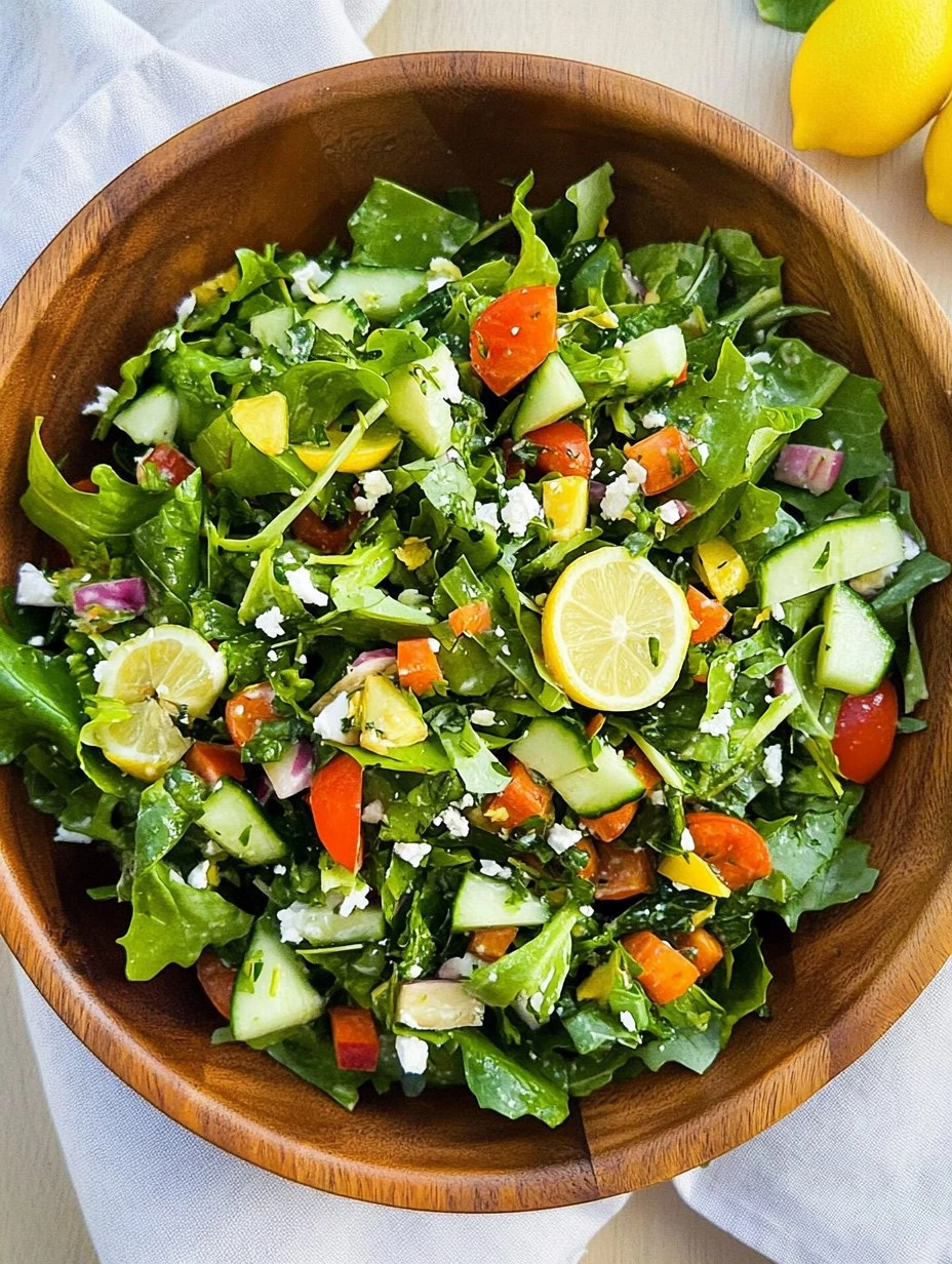 Spring Green Salad | Fresh Chopped Salad with Lemon Dressing 146 Spring Green Salad | Fresh Chopped Salad with Lemon Dressing