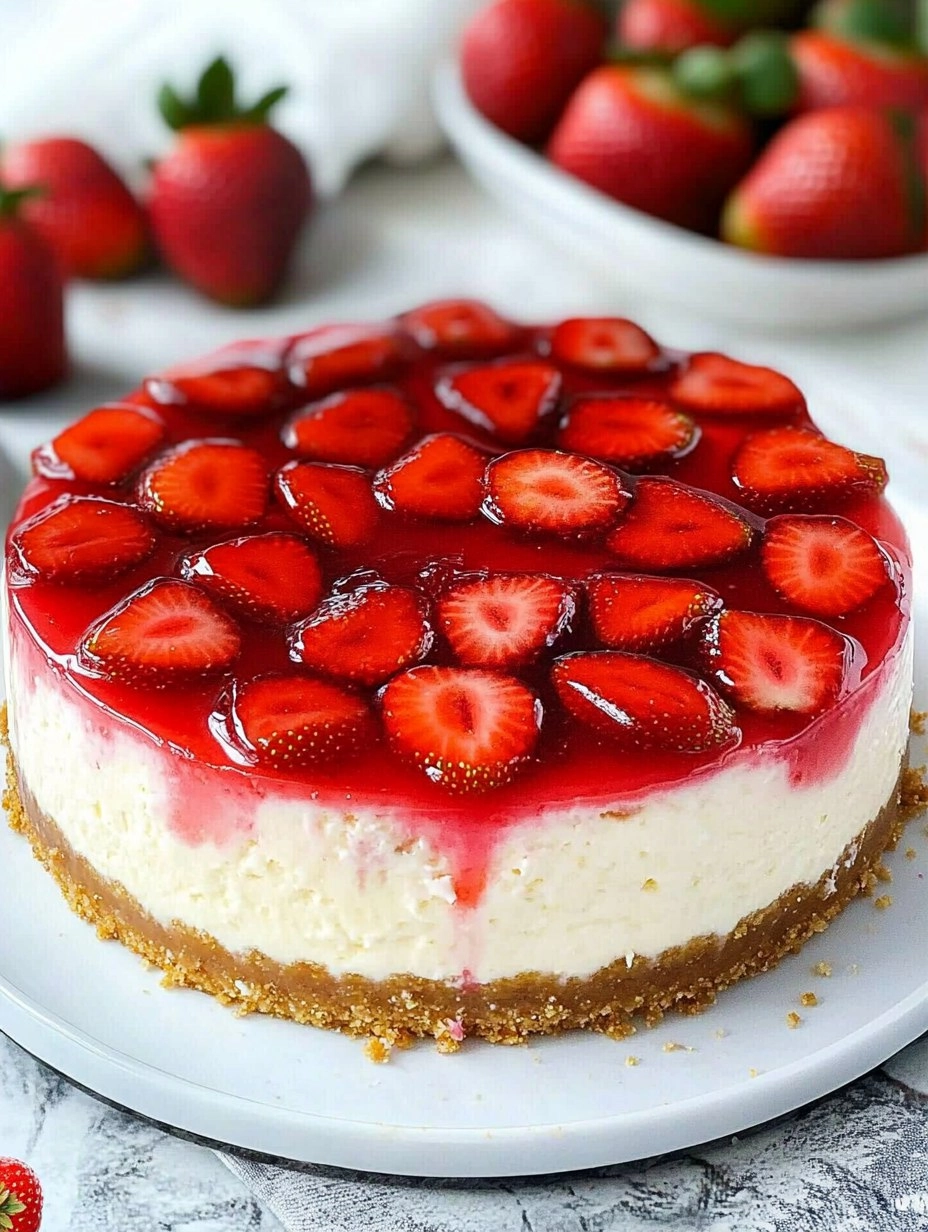 Strawberry Jelly Cheesecake