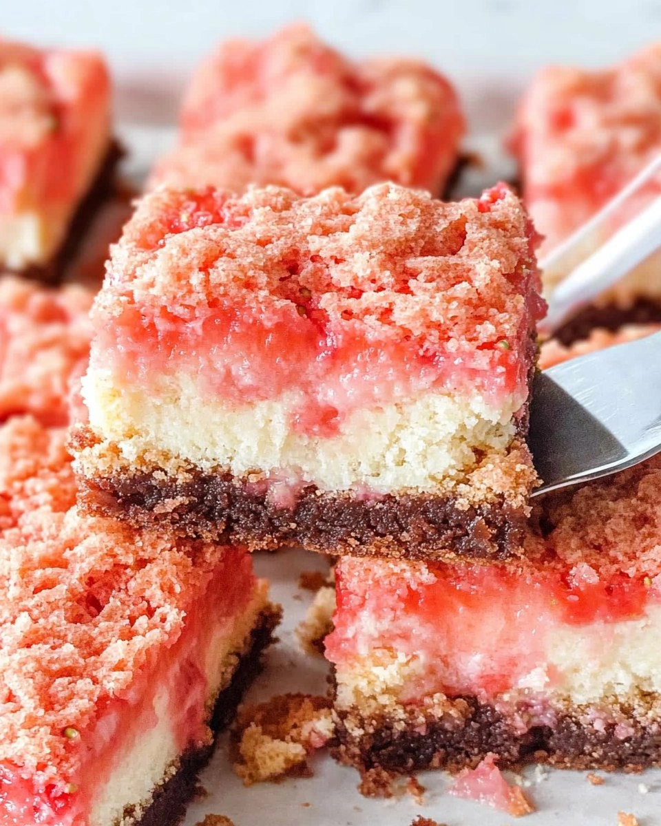 Strawberry Shortcake Brownies