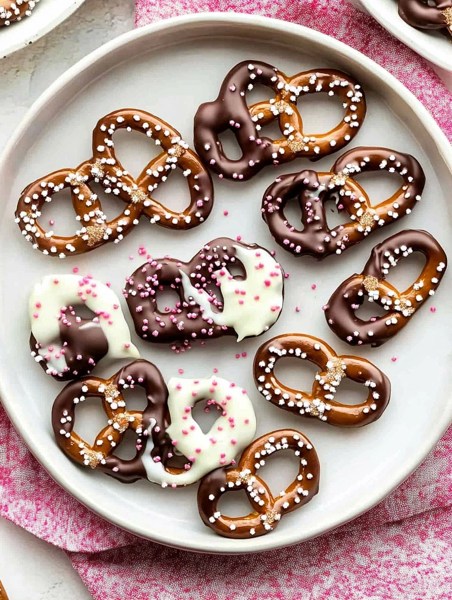 Valentine Chocolate Covered Pretzels for kids