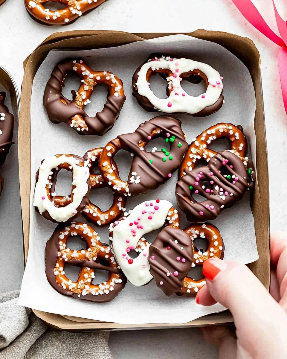 Valentine Chocolate Covered Pretzels for kids