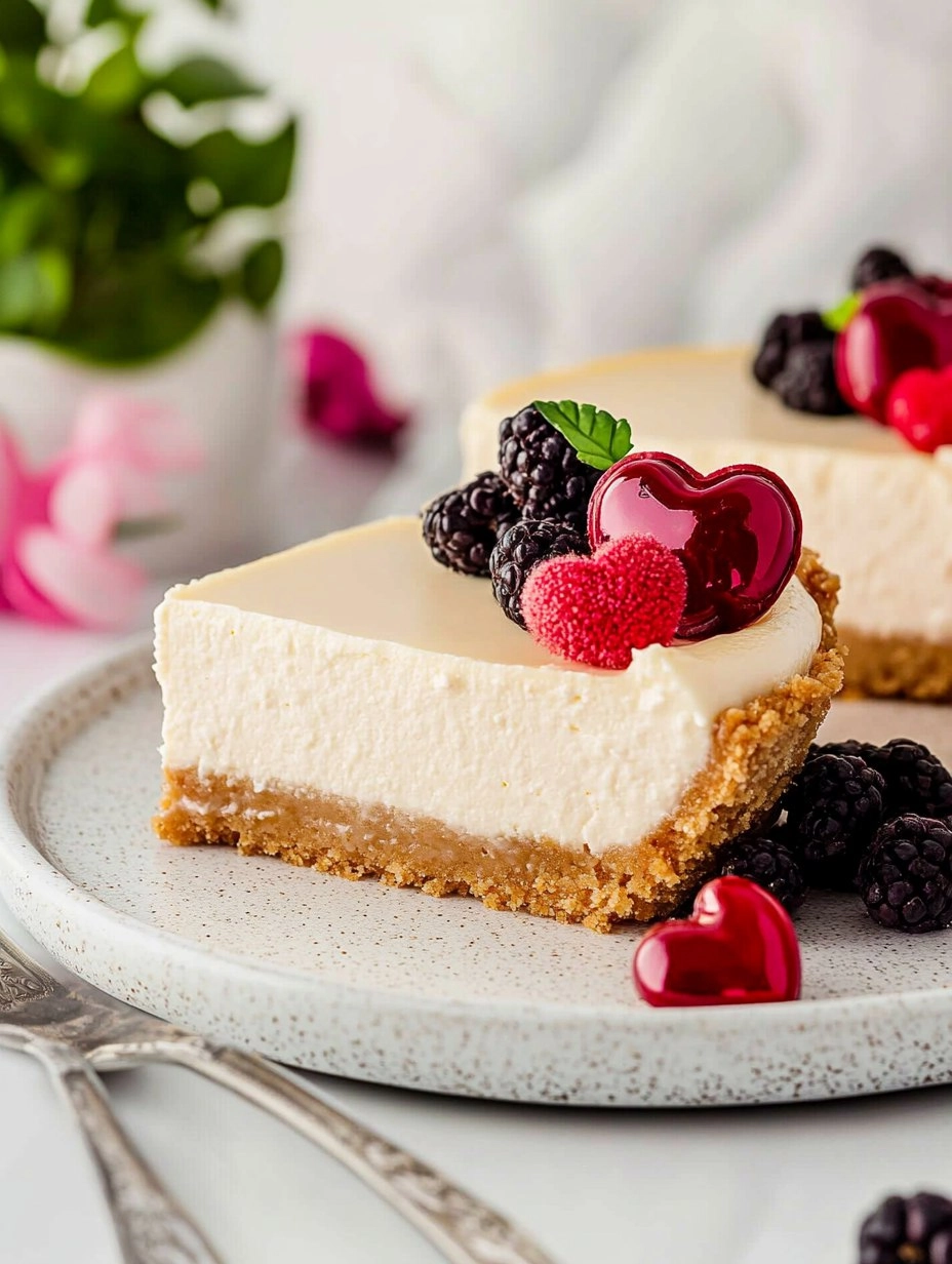 Valentine Eggless Cheesecake 