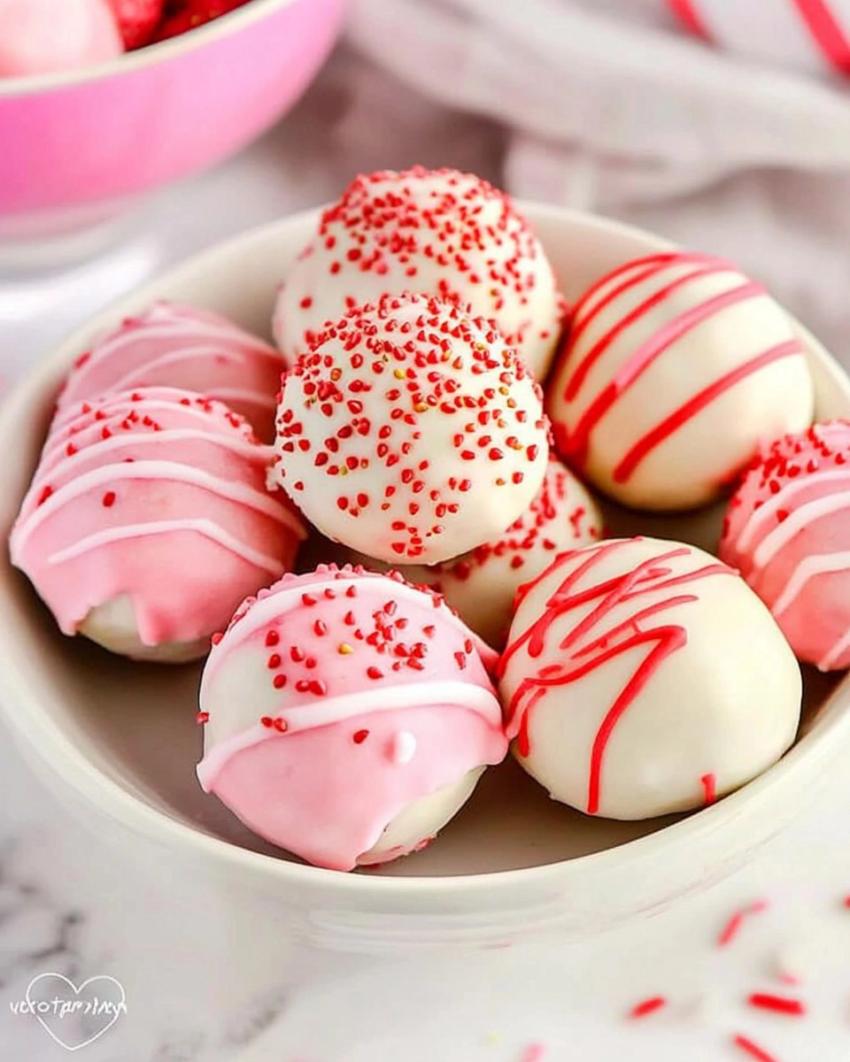Valentine Strawberry Cake Truffles