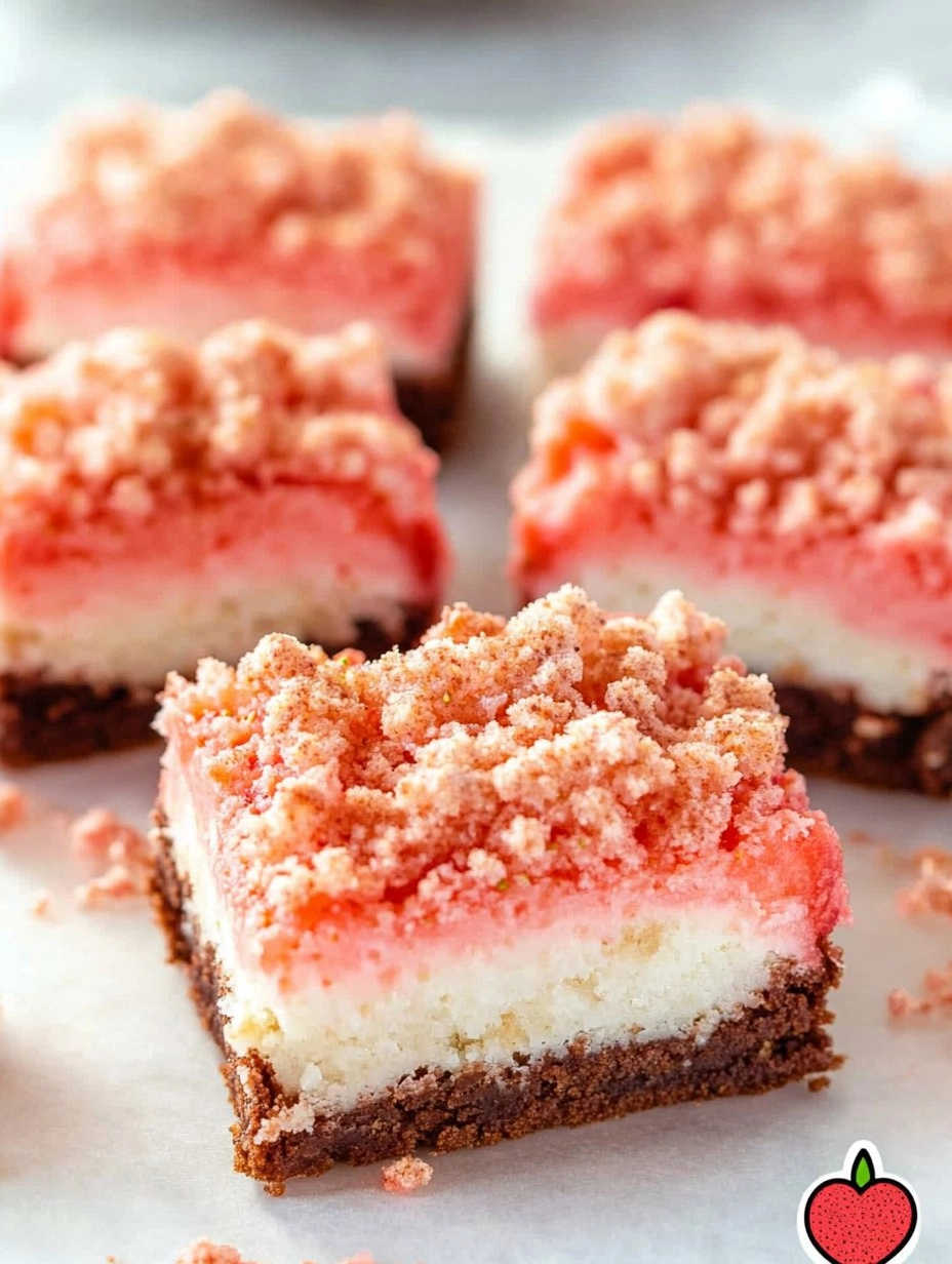 Valentine Strawberry Shortcake Brownies