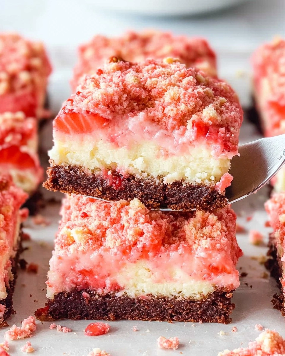 Valentine Strawberry Shortcake Brownies