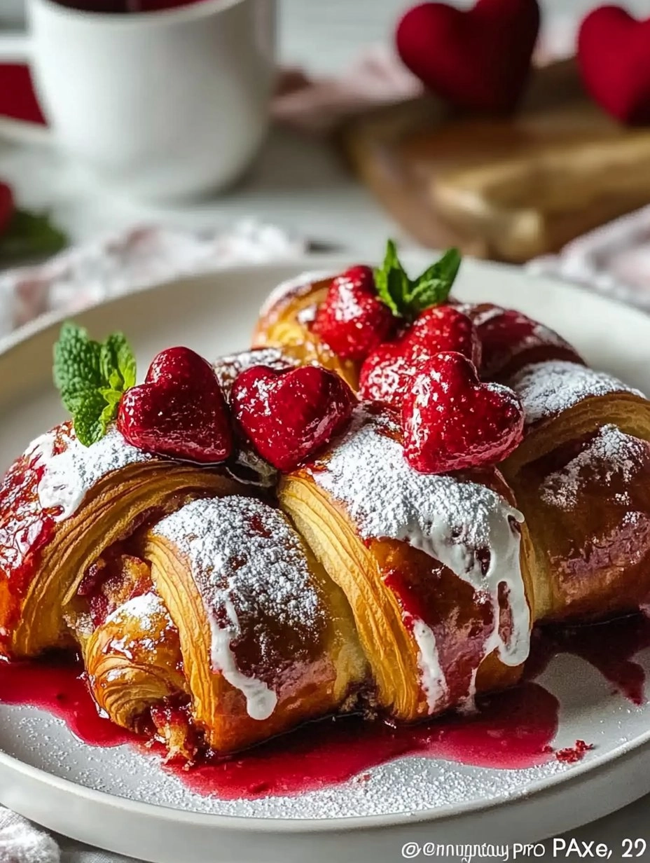 Valentine's Brunch Croissant Bake