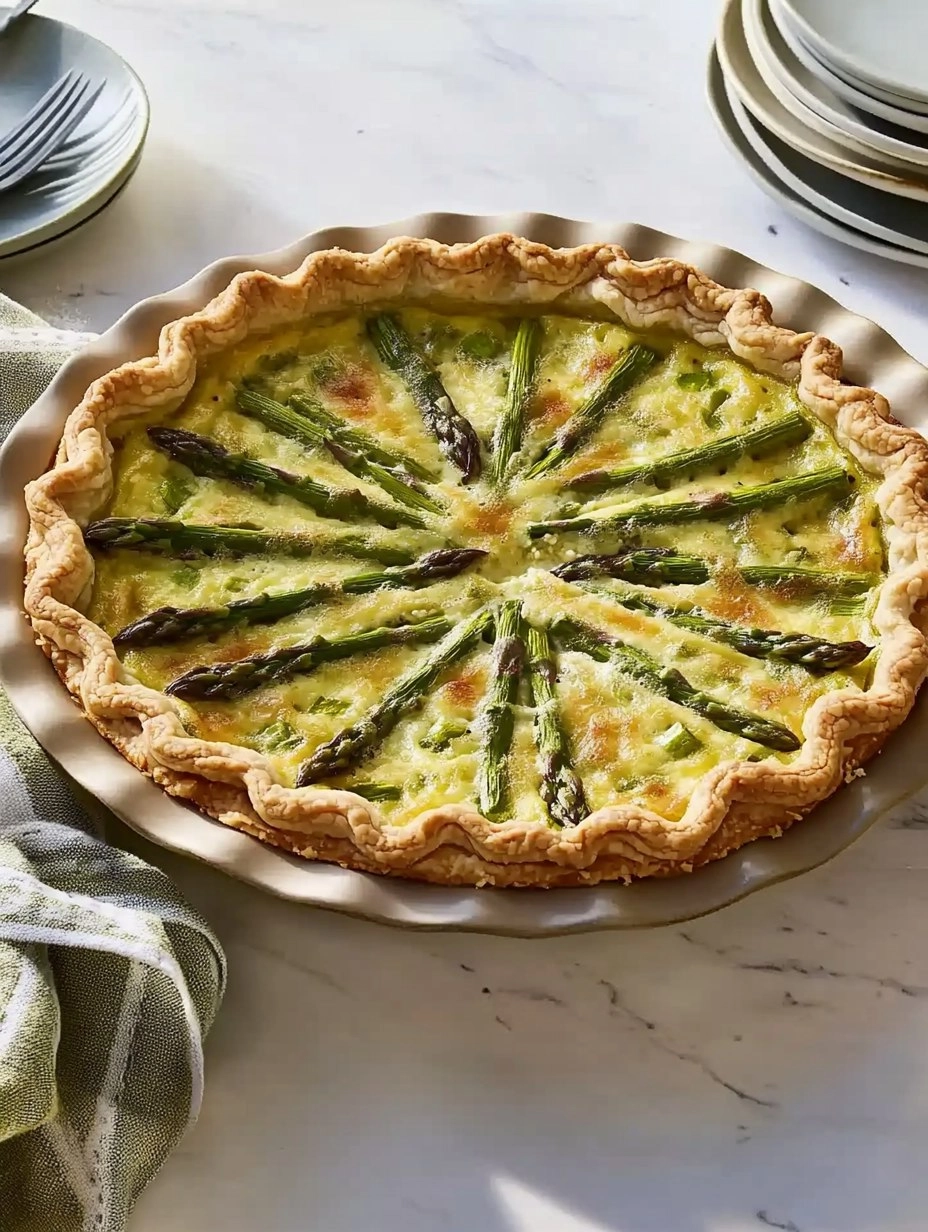 Asparagus and Gruyere Quiche | Easy Spring Breakfast