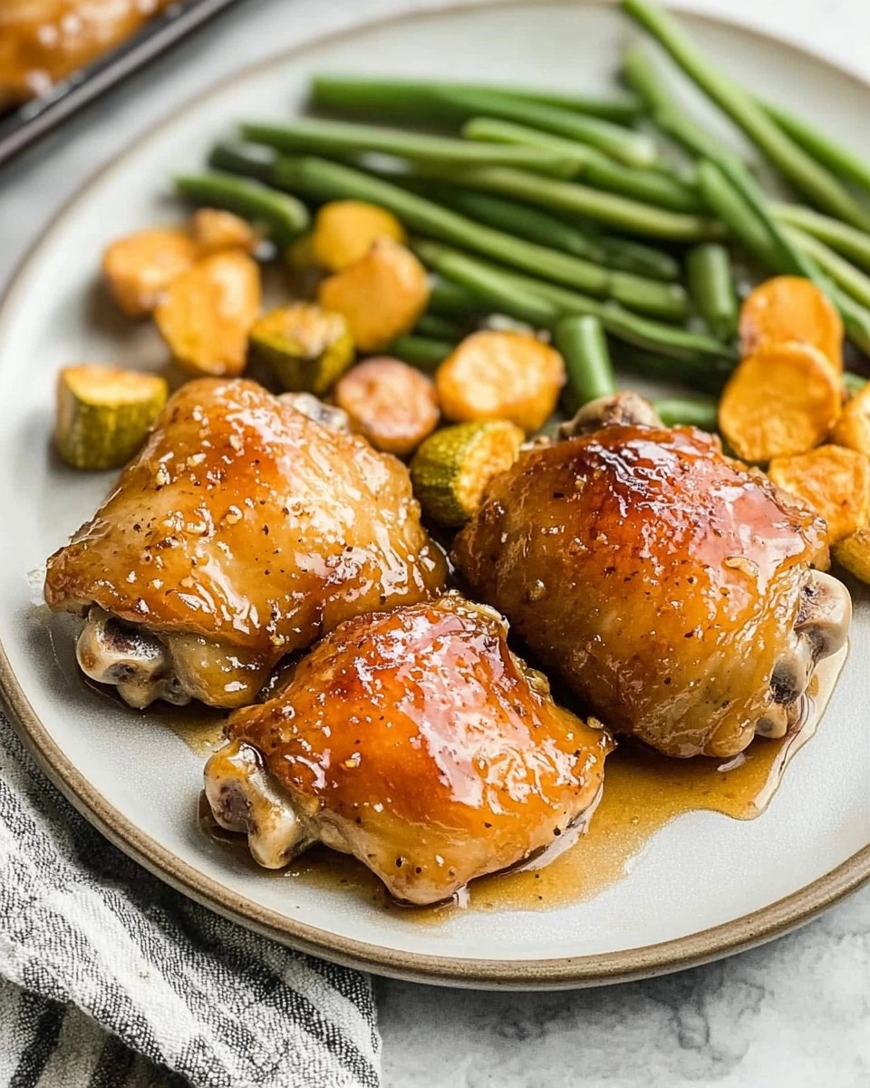 Baked Honey Garlic Chicken Thighs with Veggies 110 Baked Honey Garlic Chicken Thighs with Veggies