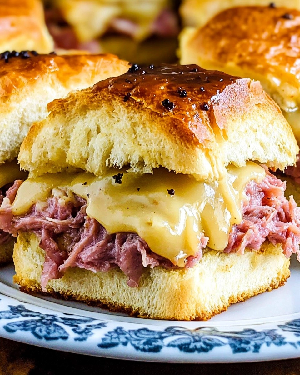 Baked Reuben Sliders with Thousand Island Glaze 80 Baked Reuben Sliders with Thousand Island Glaze