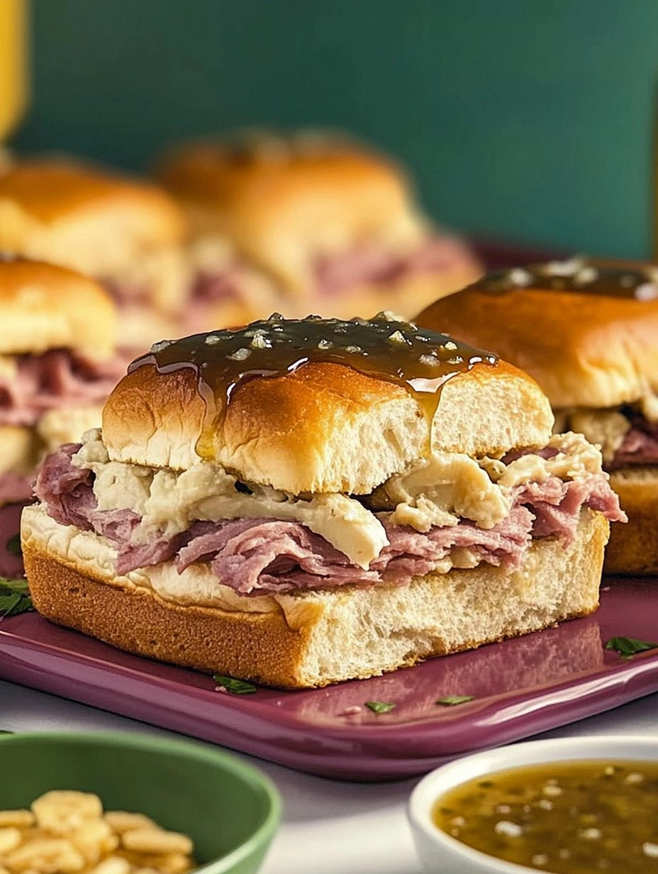 Baked Reuben Sliders with Thousand Island Glaze 81 Baked Reuben Sliders with Thousand Island Glaze