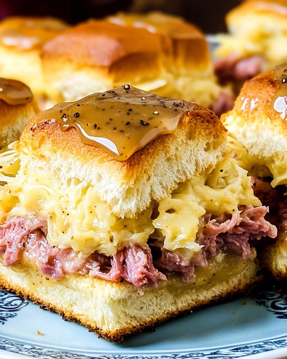 Baked Reuben Sliders with Thousand Island Glaze 82 Baked Reuben Sliders with Thousand Island Glaze