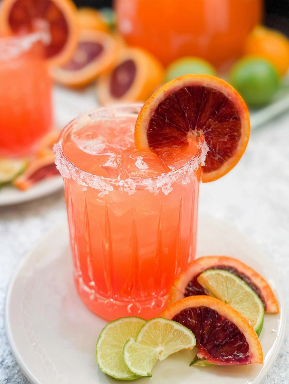 Blood Orange Margarita Pitcher (Easy Big-Batch Citrus Cocktail)