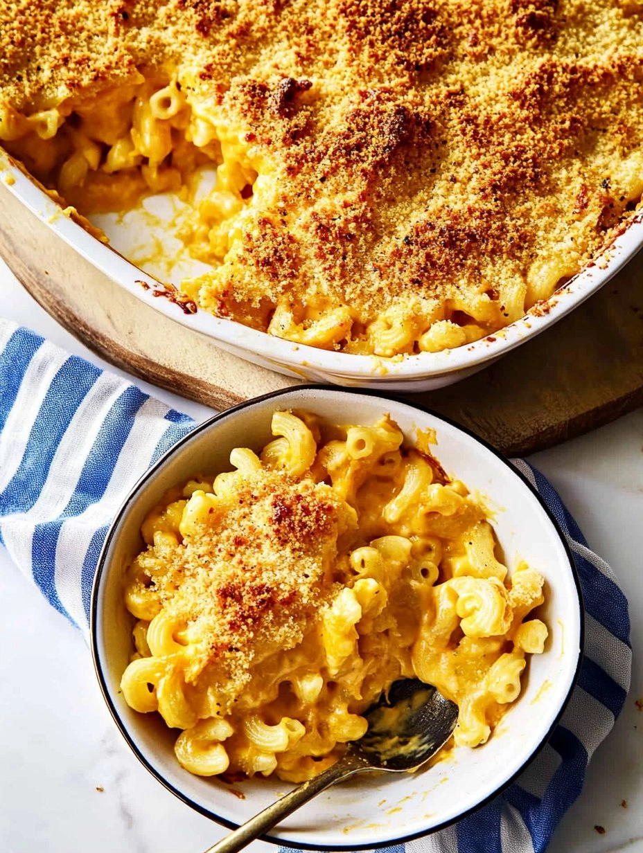 Cheesy Baked Butternut Squash Mac and Cheese