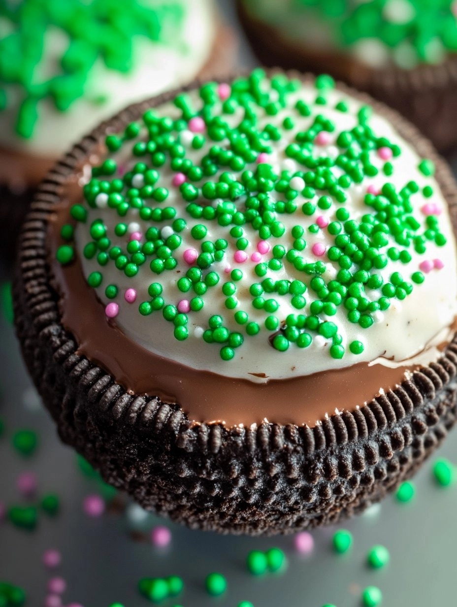 Chocolate Dipped Oreos with Sprinkles