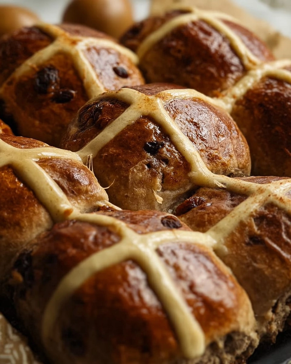 Cinnamon Raisin Hot Cross Buns (Make-Ahead Easter Rolls)