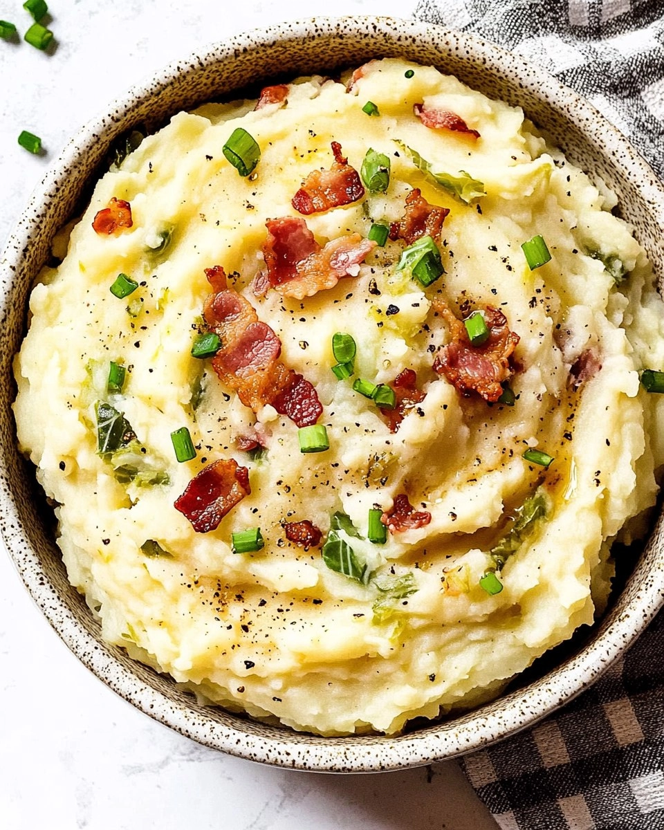 Colcannon | Irish Mashed Potatoes with Cabbage and Bacon