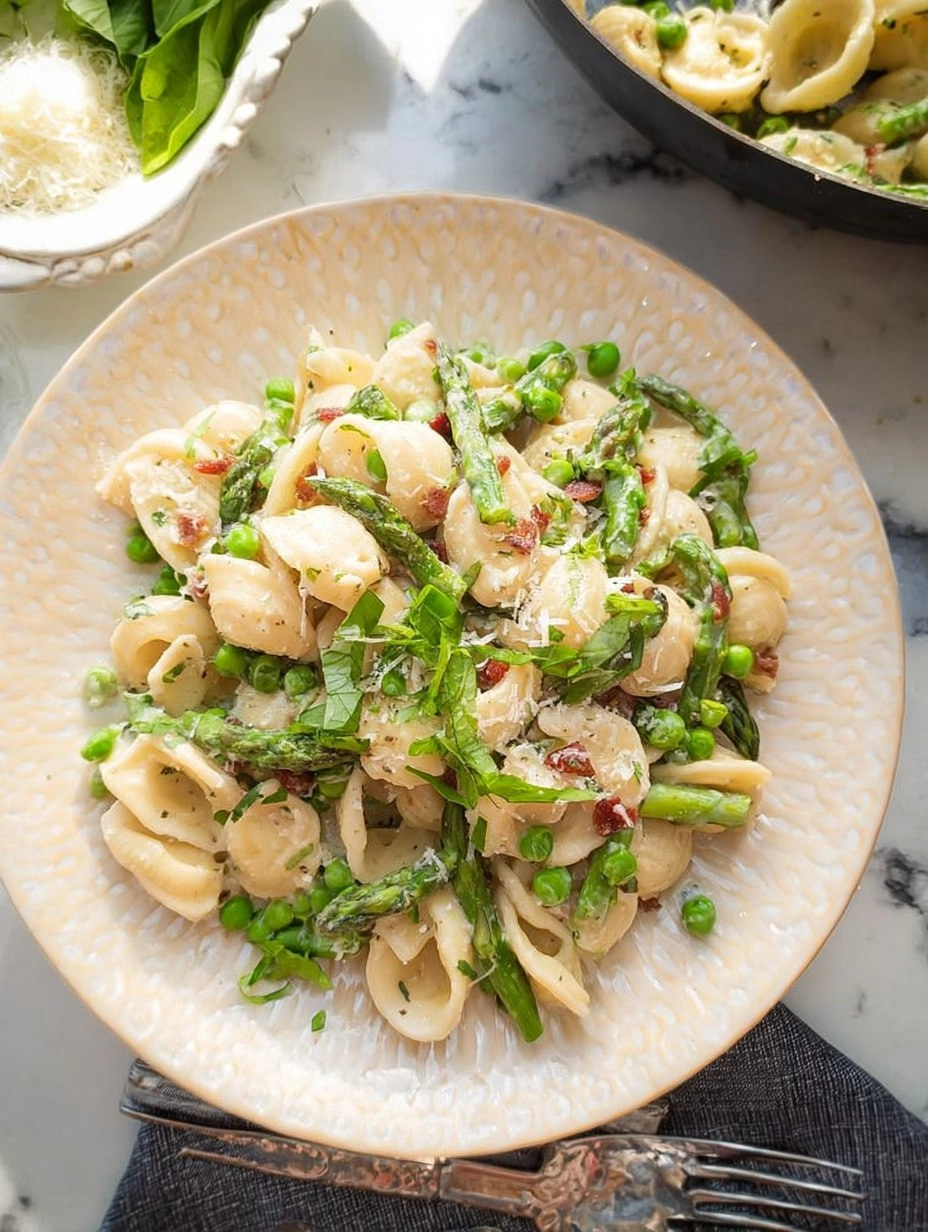 Creamy Lemon Asparagus Pasta with Peas & Parmesan 126 Creamy Lemon Asparagus Pasta with Peas & Parmesan