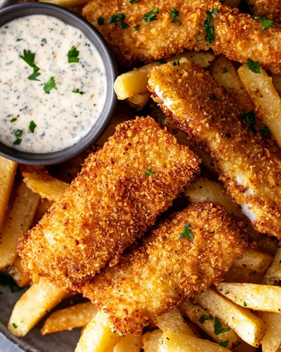 Crispy Baked Fish & Chips with Tartar Sauce 150 Crispy Baked Fish & Chips with Tartar Sauce
