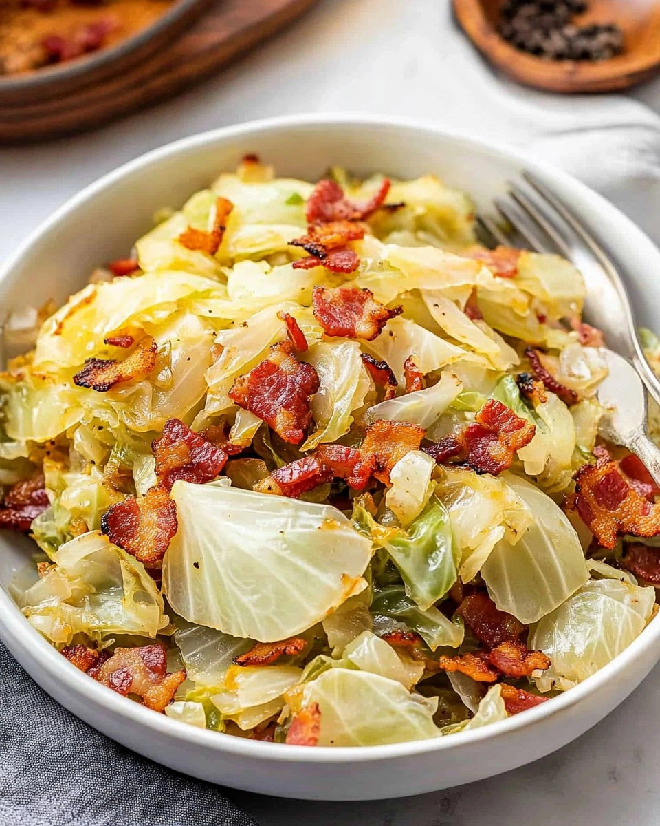 Crispy Pan-Fried Cabbage with Bacon & Onions
