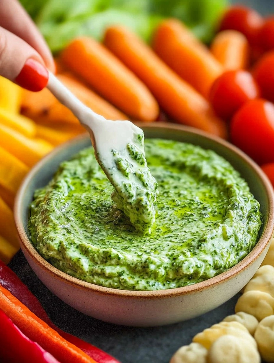 Green Goddess Yogurt Dip with Veggie Platter
