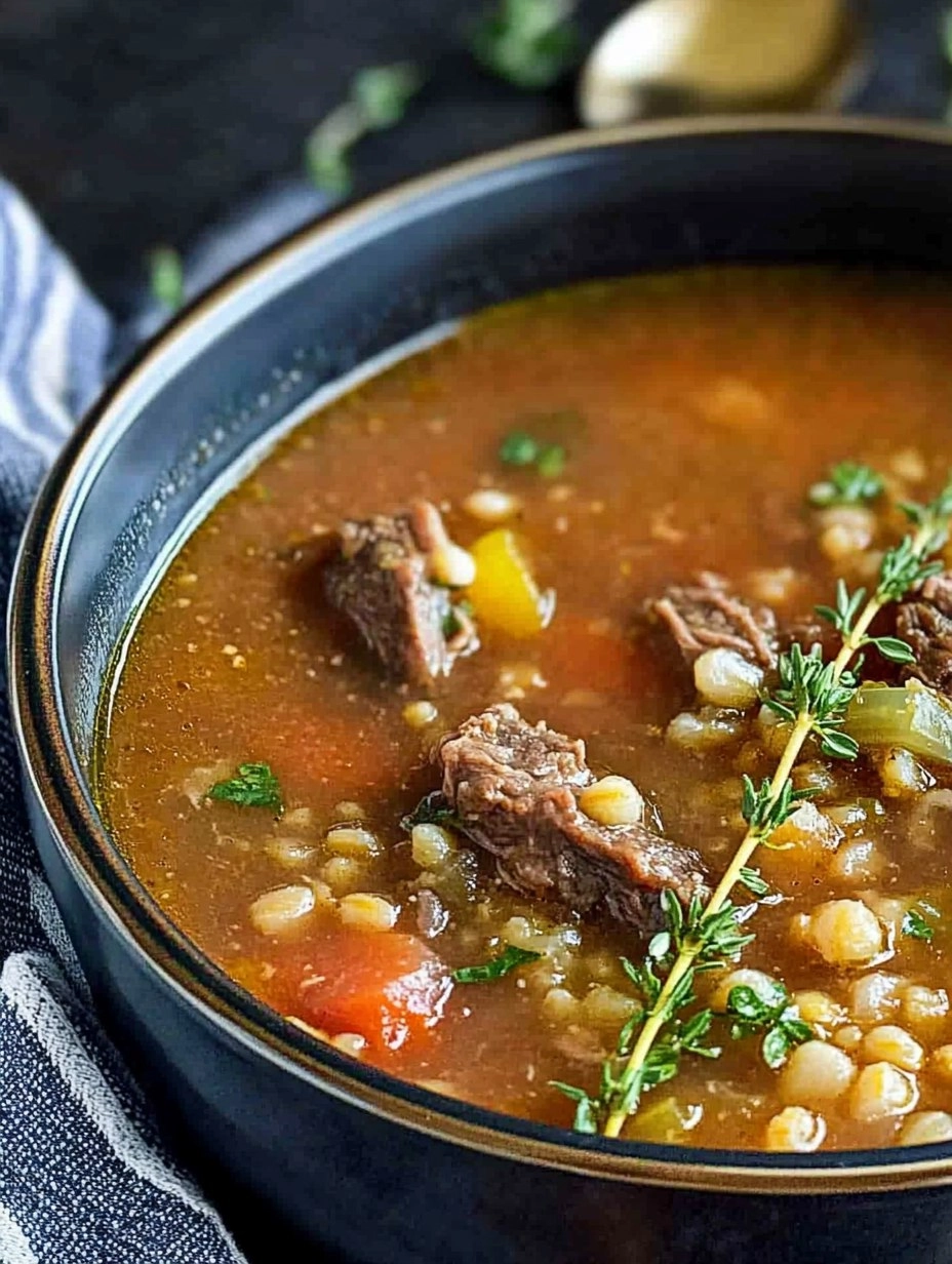 Instant Pot Beef & Barley Soup (Hearty and Freezer-Friendly)