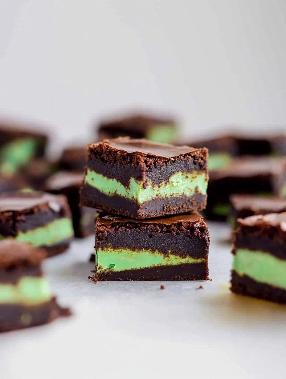 Mint Chocolate Brownies | Easy St Patrick's Day Fudgy Brownies
