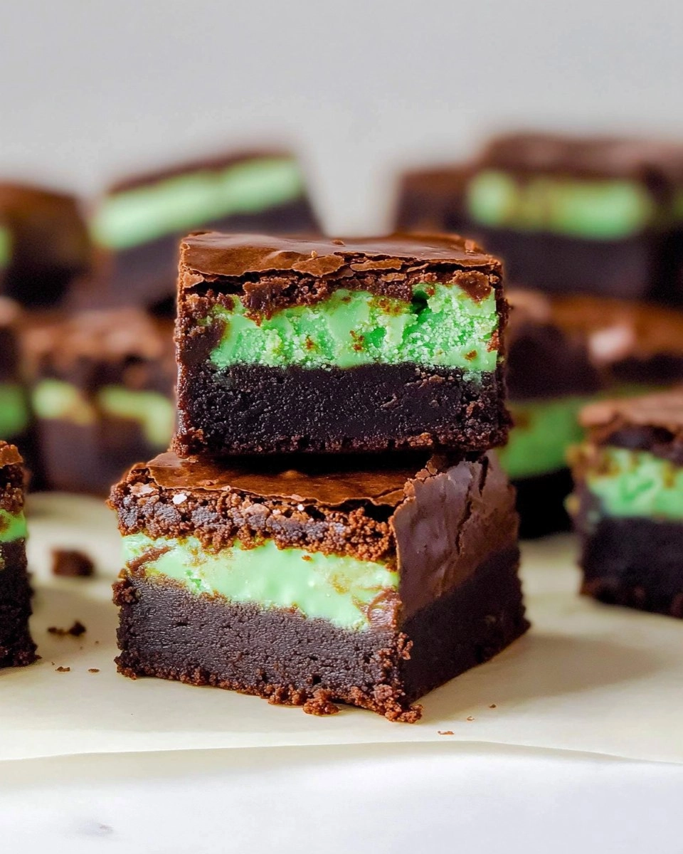 Mint Chocolate Brownies | Easy St Patrick's Day Fudgy Brownies