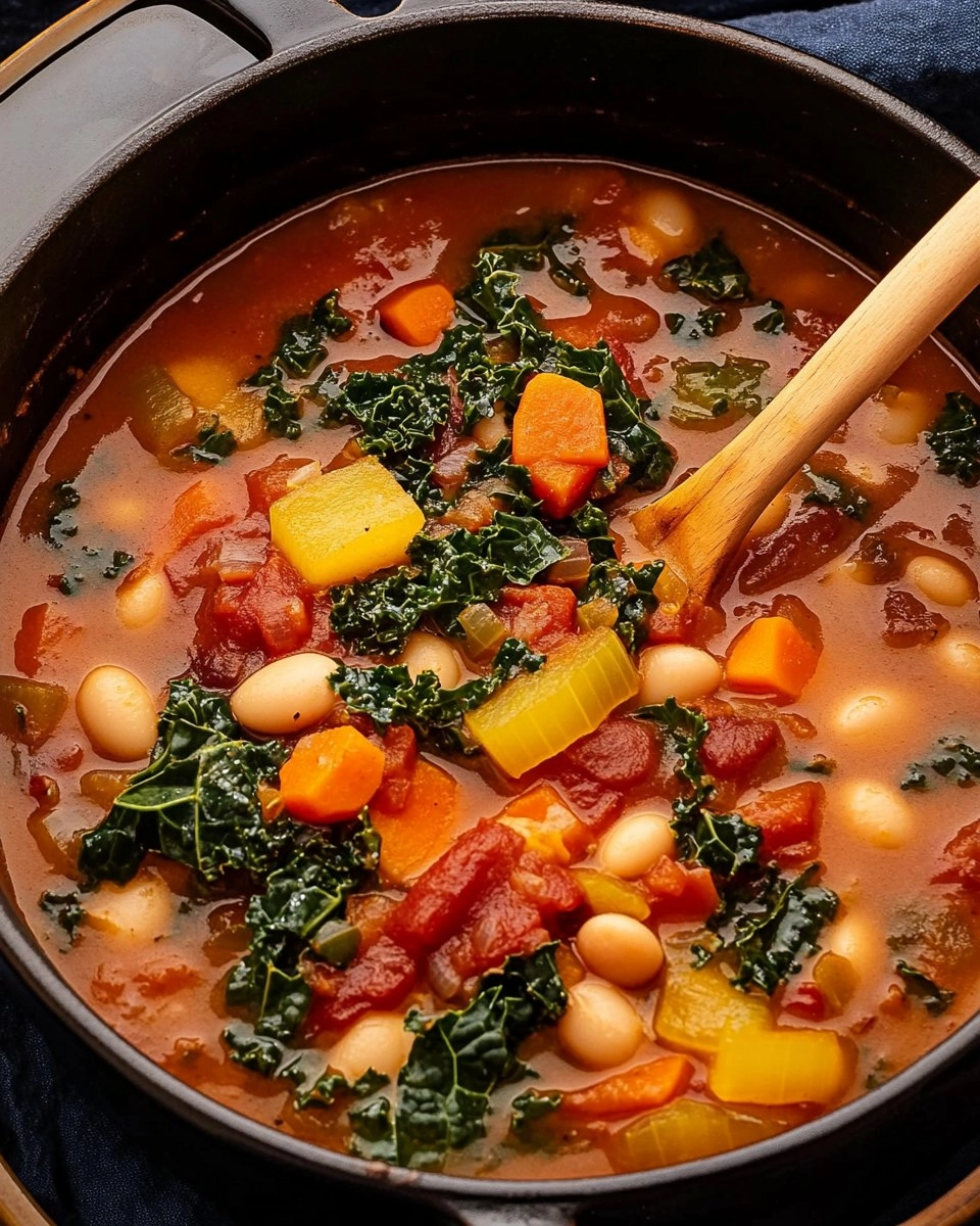 One-Pot Creamy Tuscan White Bean & Kale Soup