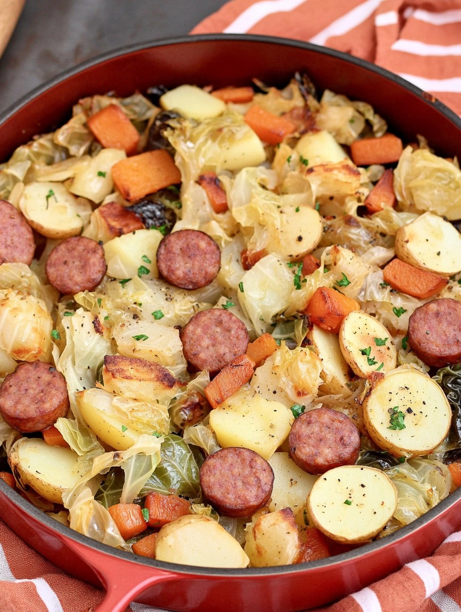 Sheet-Pan Sausage, Cabbage & Potatoes (Easy Weeknight Dinner) 71 Sheet-Pan Sausage, Cabbage & Potatoes (Easy Weeknight Dinner)