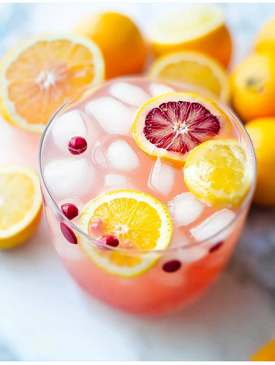 Sparkling Spring Citrus Punch with Oranges & Lemons