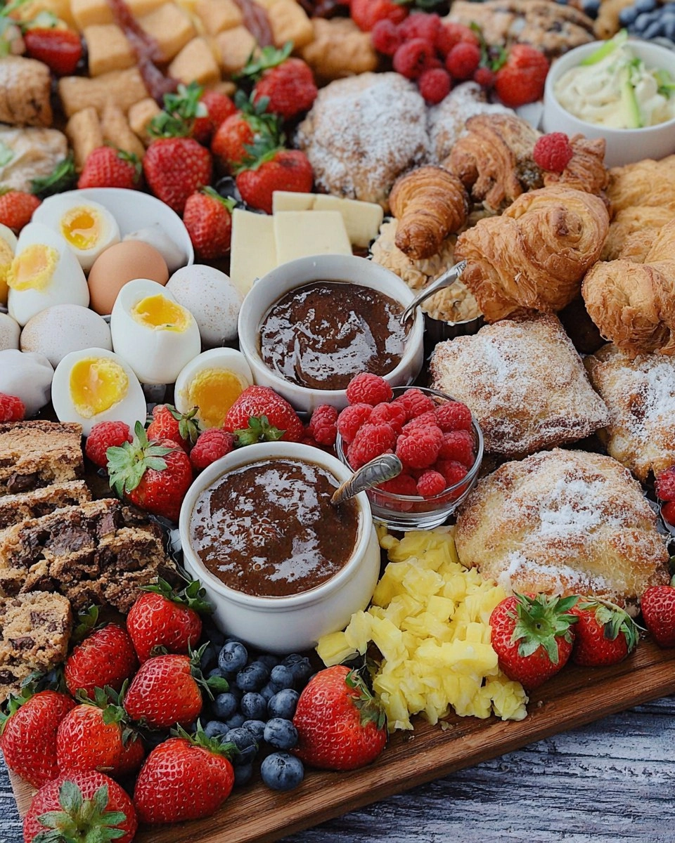 Spring Brunch Board with Eggs, Pastries, Fruit & Dips 10 Spring-Brunch-Board-with-Eggs-Pastries-Fruit-Dips-Recipe