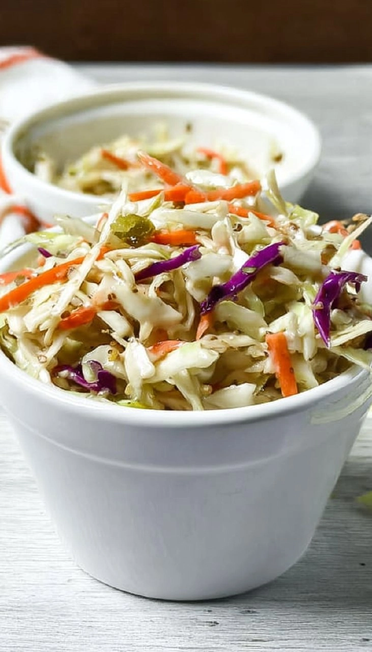 Tangy Vinegar Coleslaw (No Mayo, Summer-Ready)