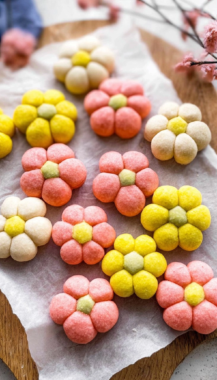 3-Ingredient Flower Shortbread Cookies | Buttery Mother's Day Gift Cookies